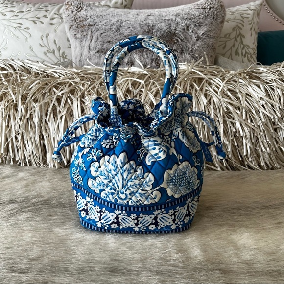 PASDUCHAS Blue Denim Bucket Bag For Women - Crossbody Hobo Purse With Drawstring & Pearl Chain Strap - View #5